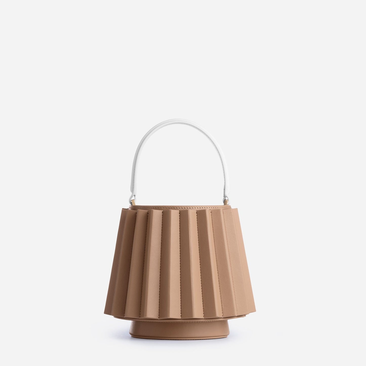 Mini Lantern Bag Pleated - Latte