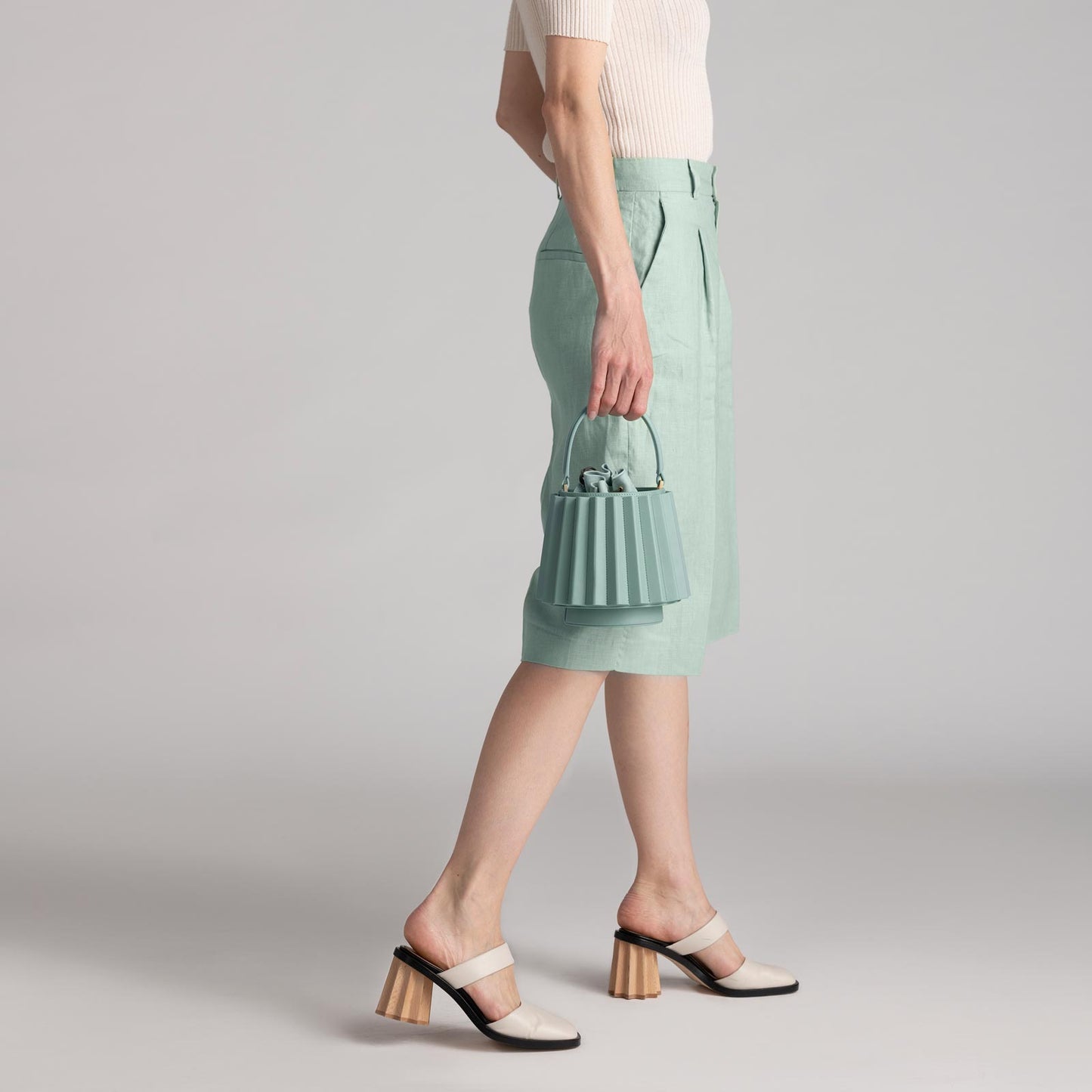 Mini Lantern Bag Pleated - Mint