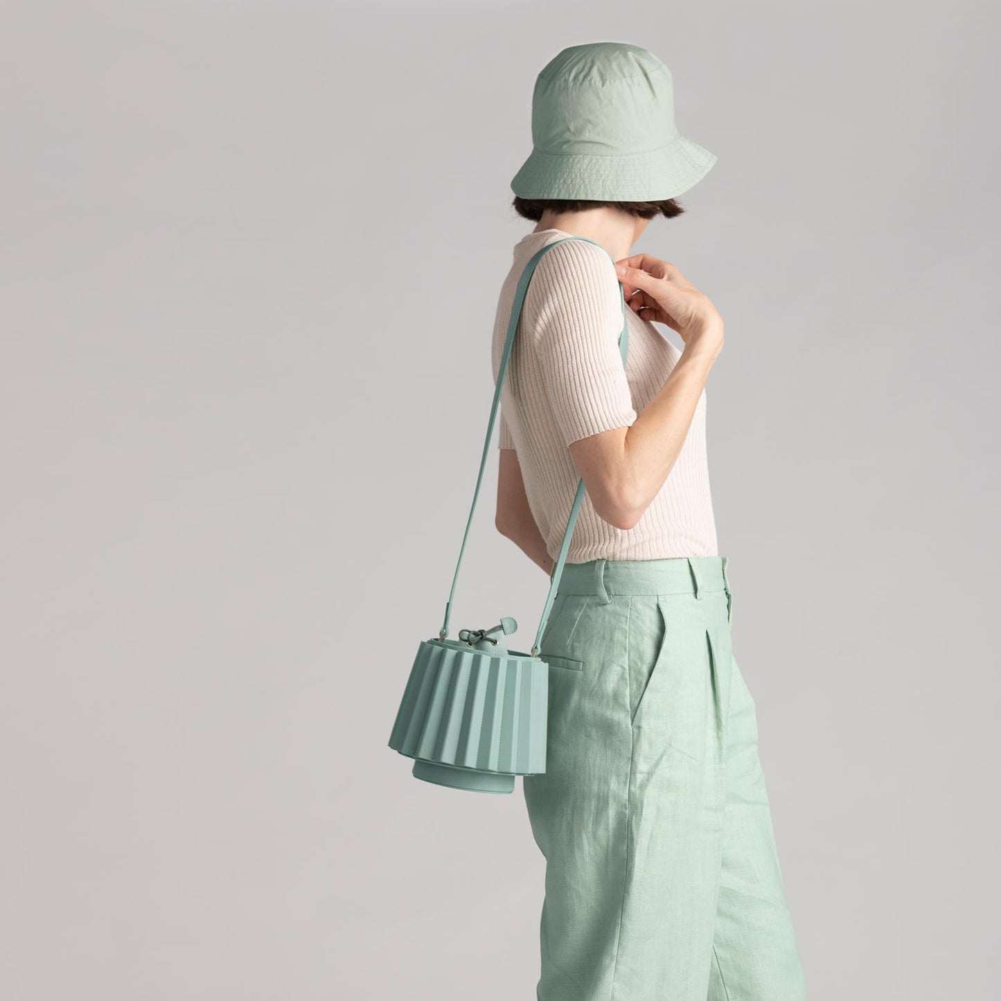 Mini Lantern Bag Pleated - Mint