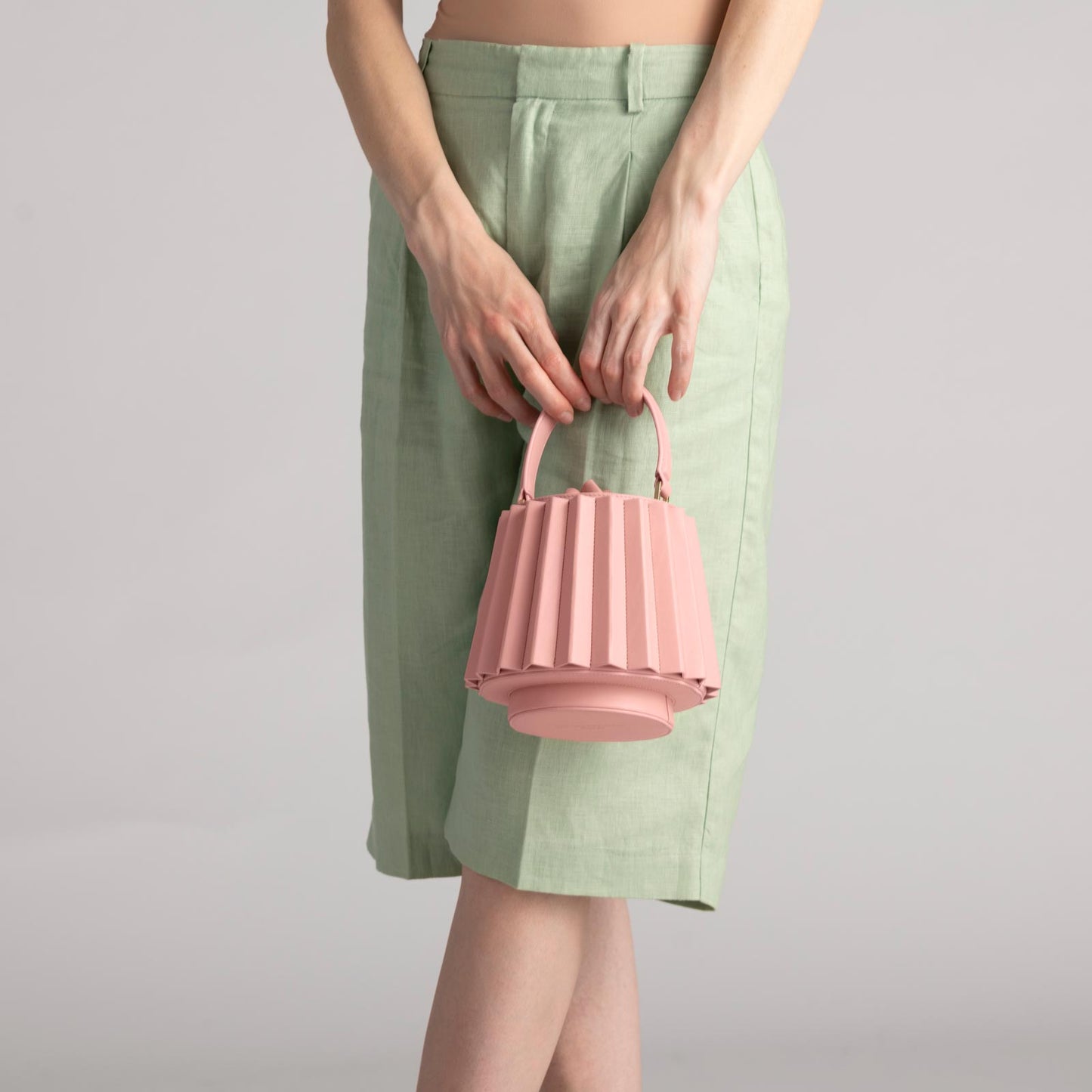 Mini Lantern Bag Pleated - Seashell Pink