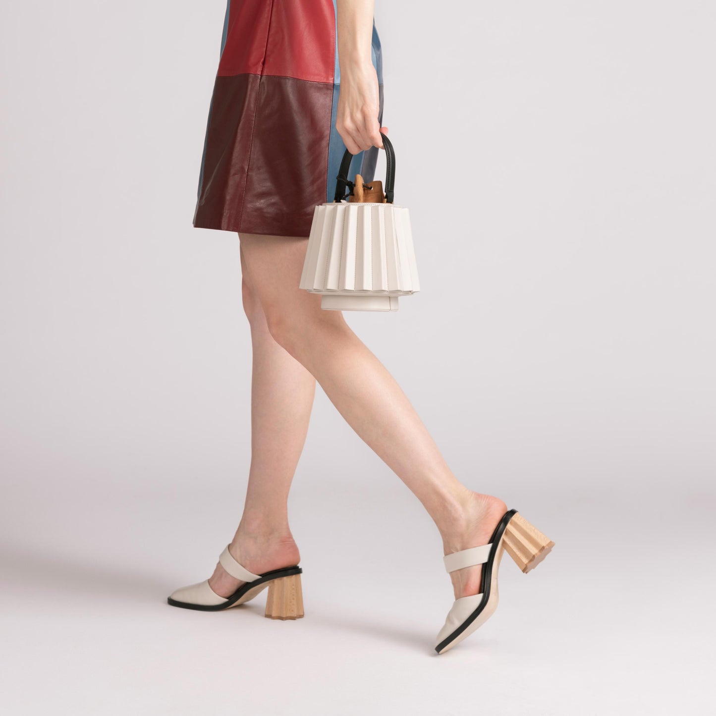 Mini Lantern Bag Pleated - Off White